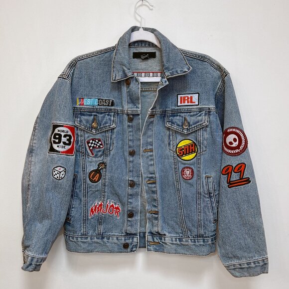 Forever 21 Jackets & Blazers - Women's Forever 21 Patch Jean Jacket, Retired / Sold Out, Sz S, 15 Y2K Patches